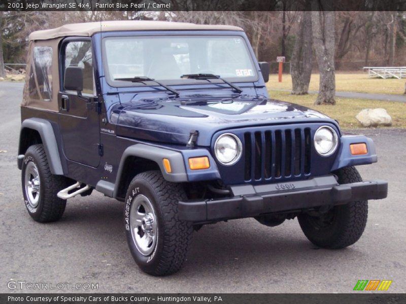 Patriot Blue Pearl / Camel 2001 Jeep Wrangler SE 4x4