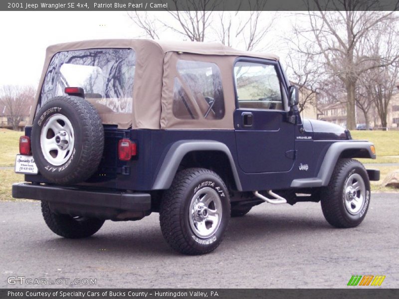Patriot Blue Pearl / Camel 2001 Jeep Wrangler SE 4x4