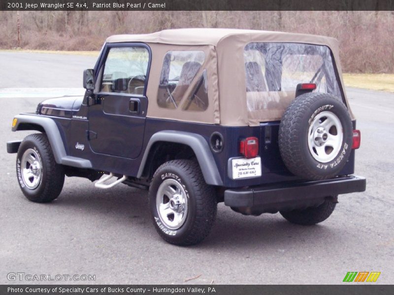 Patriot Blue Pearl / Camel 2001 Jeep Wrangler SE 4x4