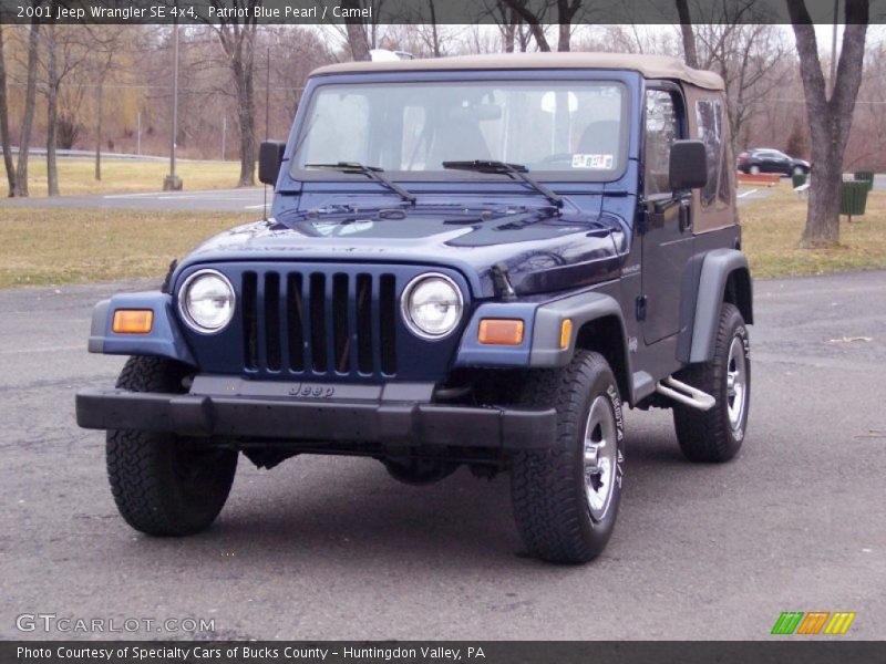 Patriot Blue Pearl / Camel 2001 Jeep Wrangler SE 4x4