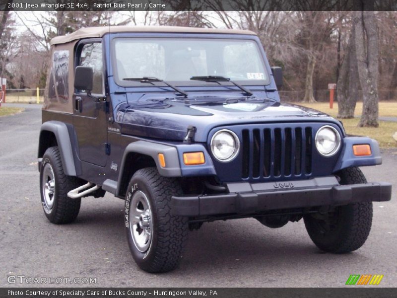 Patriot Blue Pearl / Camel 2001 Jeep Wrangler SE 4x4