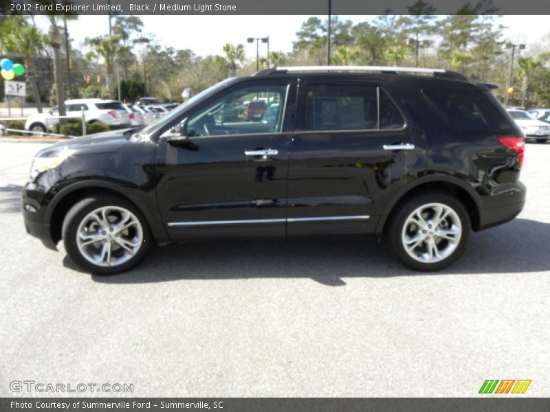 Black / Medium Light Stone 2012 Ford Explorer Limited