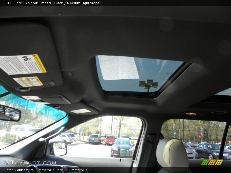 Black / Medium Light Stone 2012 Ford Explorer Limited