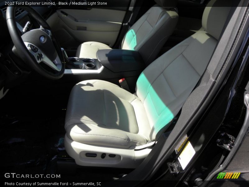 Black / Medium Light Stone 2012 Ford Explorer Limited