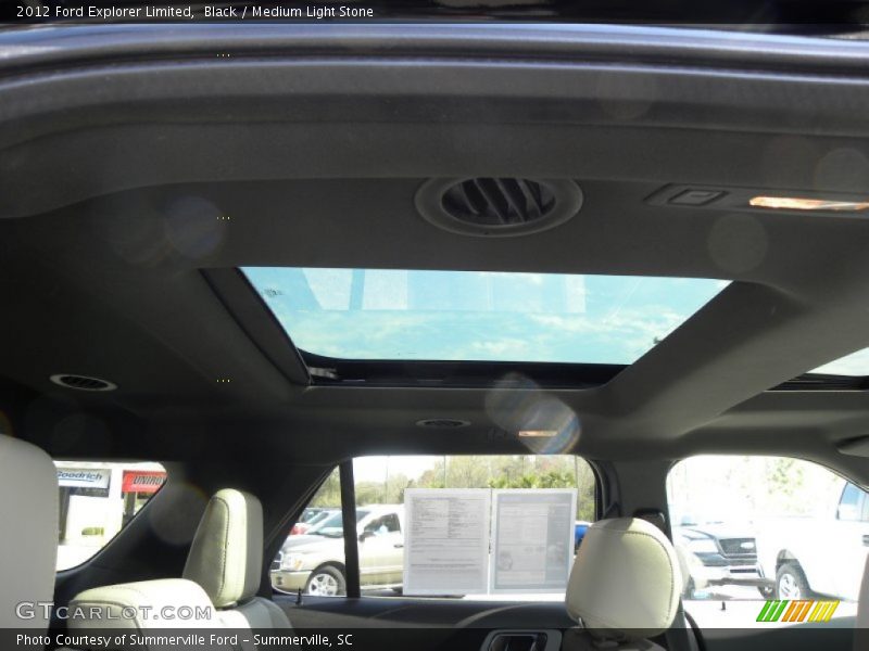 Black / Medium Light Stone 2012 Ford Explorer Limited