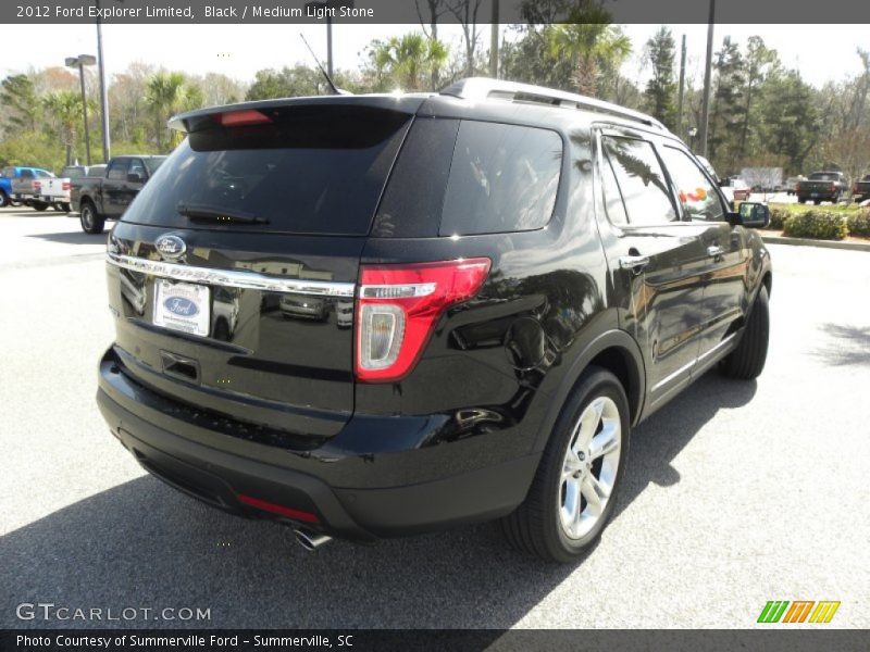 Black / Medium Light Stone 2012 Ford Explorer Limited