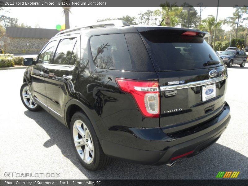 Black / Medium Light Stone 2012 Ford Explorer Limited