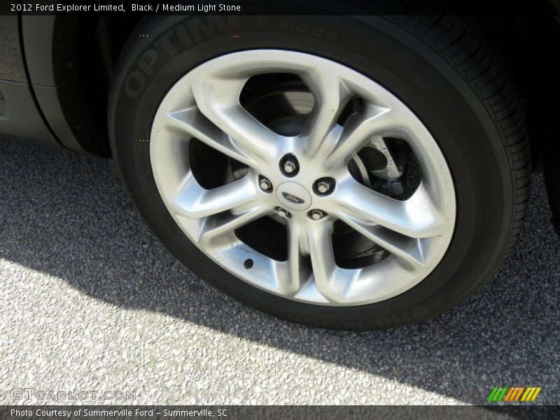 Black / Medium Light Stone 2012 Ford Explorer Limited