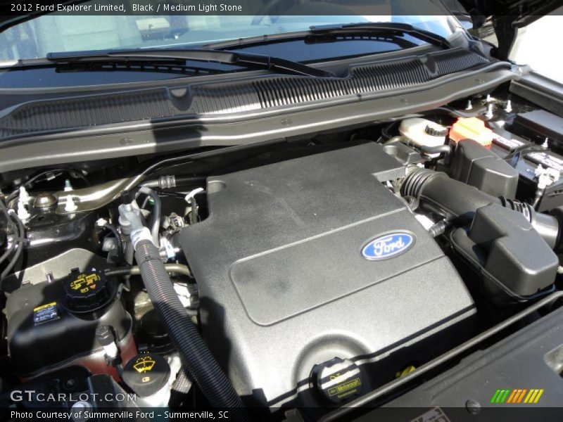 Black / Medium Light Stone 2012 Ford Explorer Limited