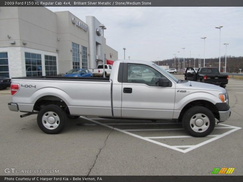  2009 F150 XL Regular Cab 4x4 Brilliant Silver Metallic