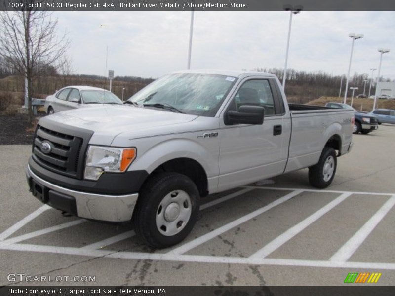 Brilliant Silver Metallic / Stone/Medium Stone 2009 Ford F150 XL Regular Cab 4x4