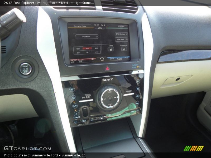 Black / Medium Light Stone 2012 Ford Explorer Limited