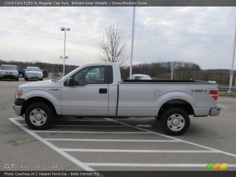 Brilliant Silver Metallic / Stone/Medium Stone 2009 Ford F150 XL Regular Cab 4x4