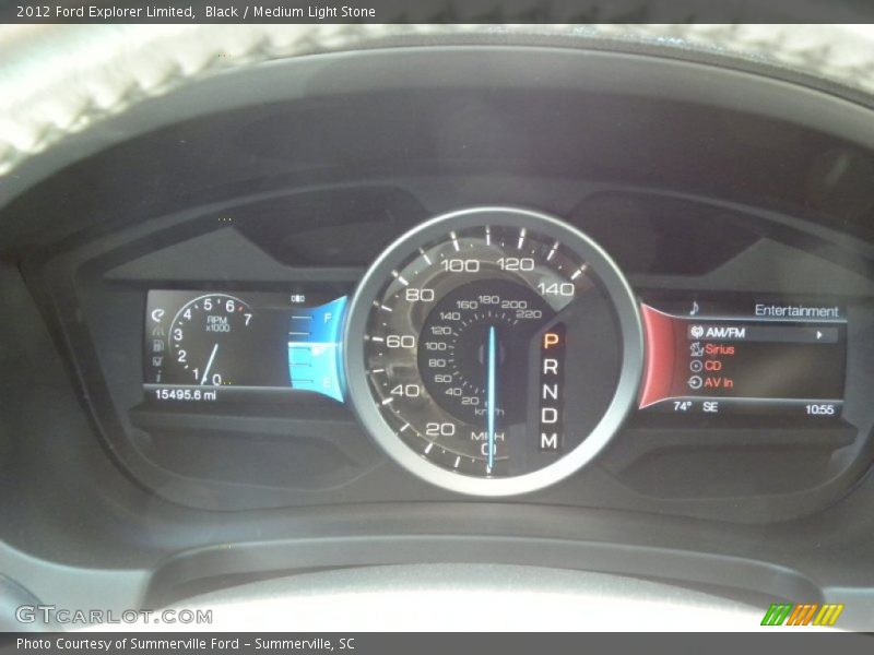 Black / Medium Light Stone 2012 Ford Explorer Limited