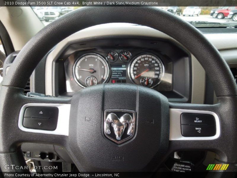 Bright White / Dark Slate/Medium Graystone 2010 Dodge Ram 3500 SLT Crew Cab 4x4