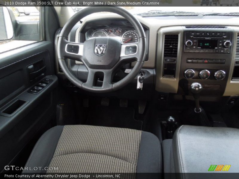 Bright White / Dark Slate/Medium Graystone 2010 Dodge Ram 3500 SLT Crew Cab 4x4