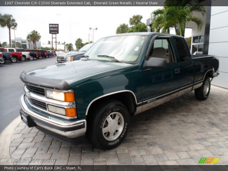 Emerald Green Metallic / Neutral Shale 1997 Chevrolet C/K C1500 Silverado Extended Cab