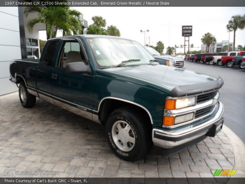 Emerald Green Metallic / Neutral Shale 1997 Chevrolet C/K C1500 Silverado Extended Cab