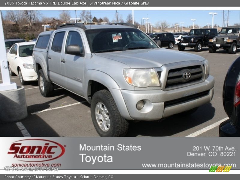 Silver Streak Mica / Graphite Gray 2006 Toyota Tacoma V6 TRD Double Cab 4x4