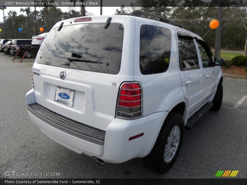 Oxford White / Black 2007 Mercury Mariner Luxury