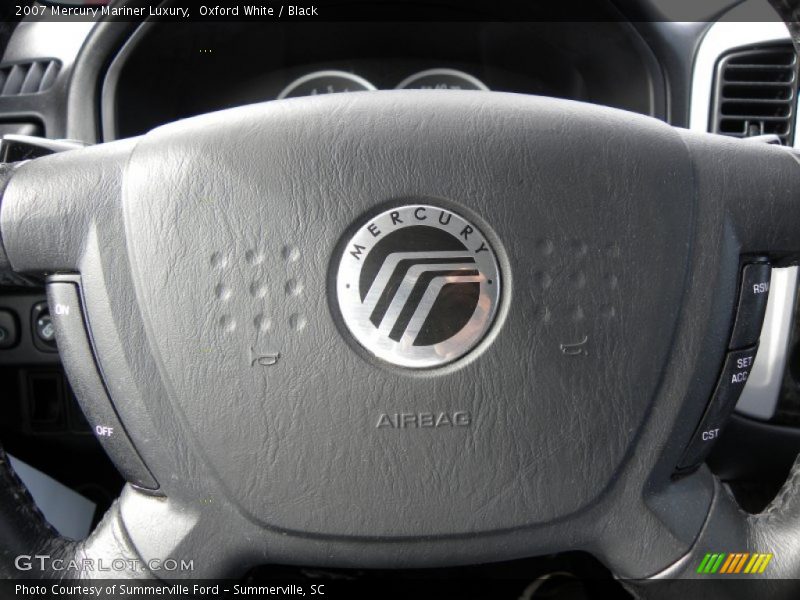 Oxford White / Black 2007 Mercury Mariner Luxury