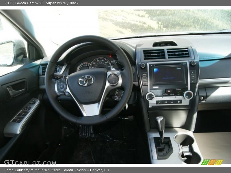 Super White / Black 2012 Toyota Camry SE