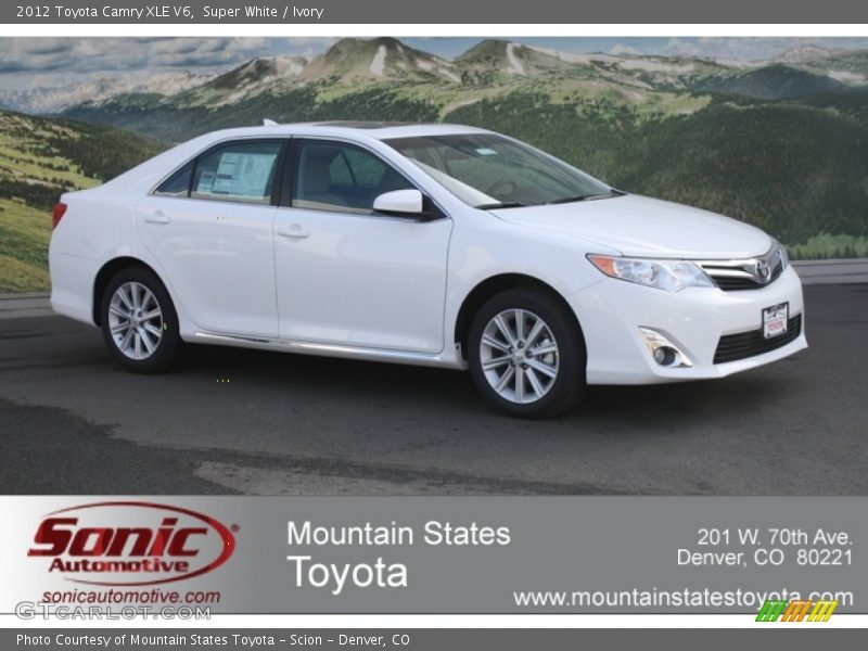 Super White / Ivory 2012 Toyota Camry XLE V6