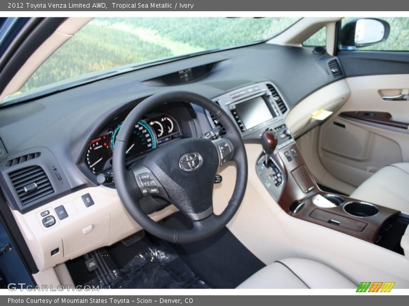 Tropical Sea Metallic / Ivory 2012 Toyota Venza Limited AWD