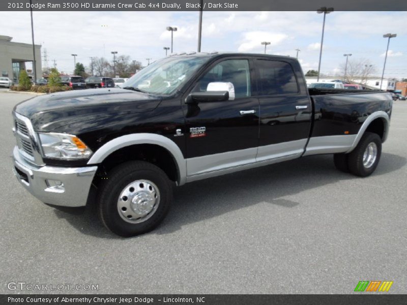 Black / Dark Slate 2012 Dodge Ram 3500 HD Laramie Crew Cab 4x4 Dually