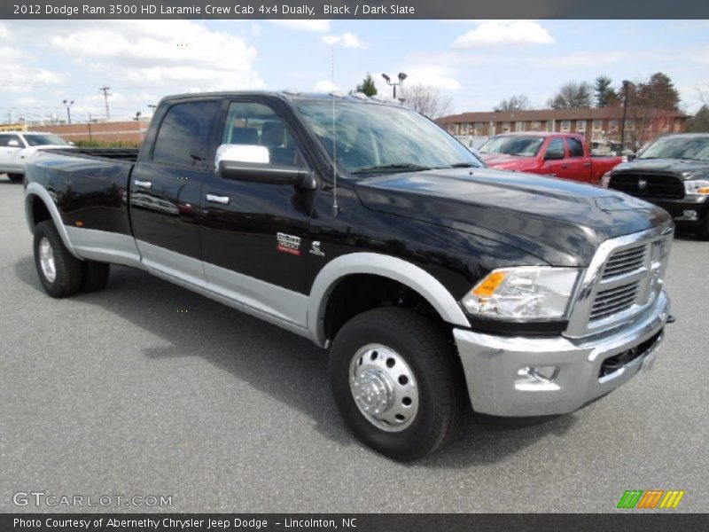 Black / Dark Slate 2012 Dodge Ram 3500 HD Laramie Crew Cab 4x4 Dually