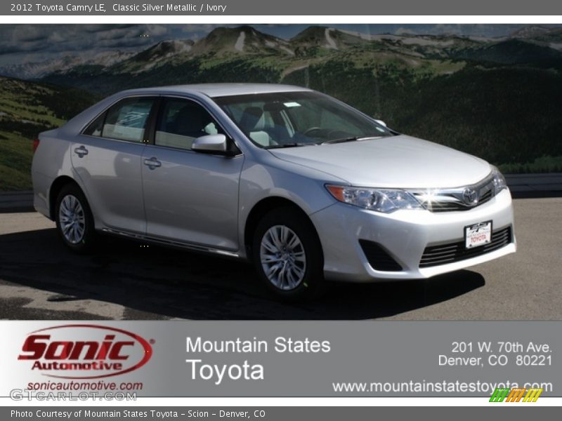 Classic Silver Metallic / Ivory 2012 Toyota Camry LE