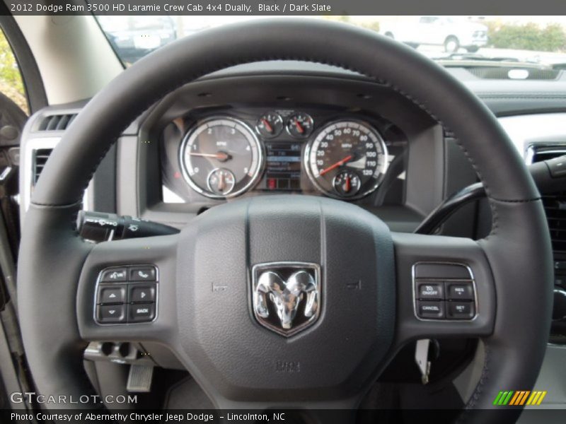 Black / Dark Slate 2012 Dodge Ram 3500 HD Laramie Crew Cab 4x4 Dually