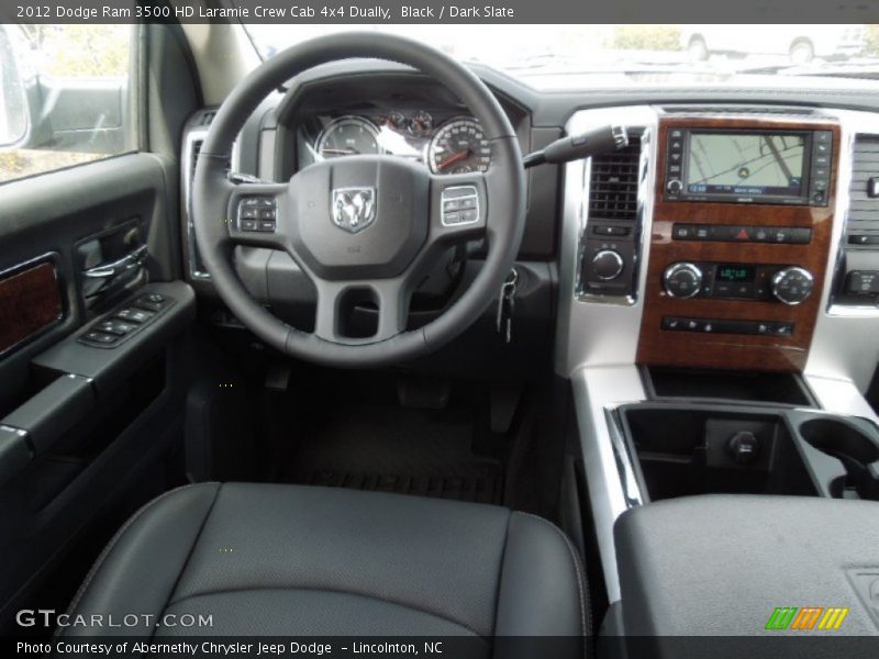 Black / Dark Slate 2012 Dodge Ram 3500 HD Laramie Crew Cab 4x4 Dually