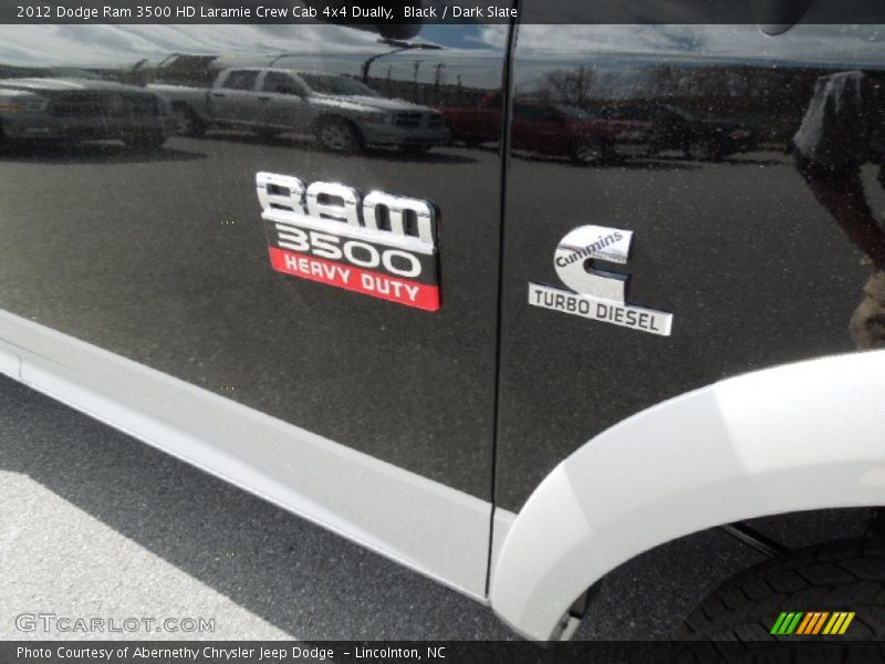 Black / Dark Slate 2012 Dodge Ram 3500 HD Laramie Crew Cab 4x4 Dually