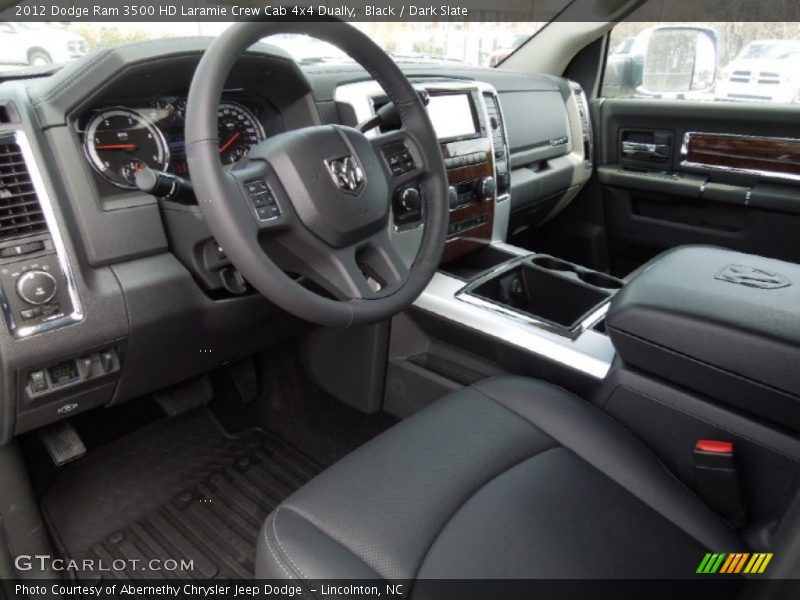 Black / Dark Slate 2012 Dodge Ram 3500 HD Laramie Crew Cab 4x4 Dually
