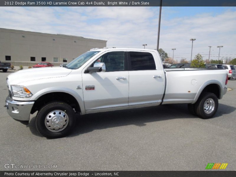 Bright White / Dark Slate 2012 Dodge Ram 3500 HD Laramie Crew Cab 4x4 Dually