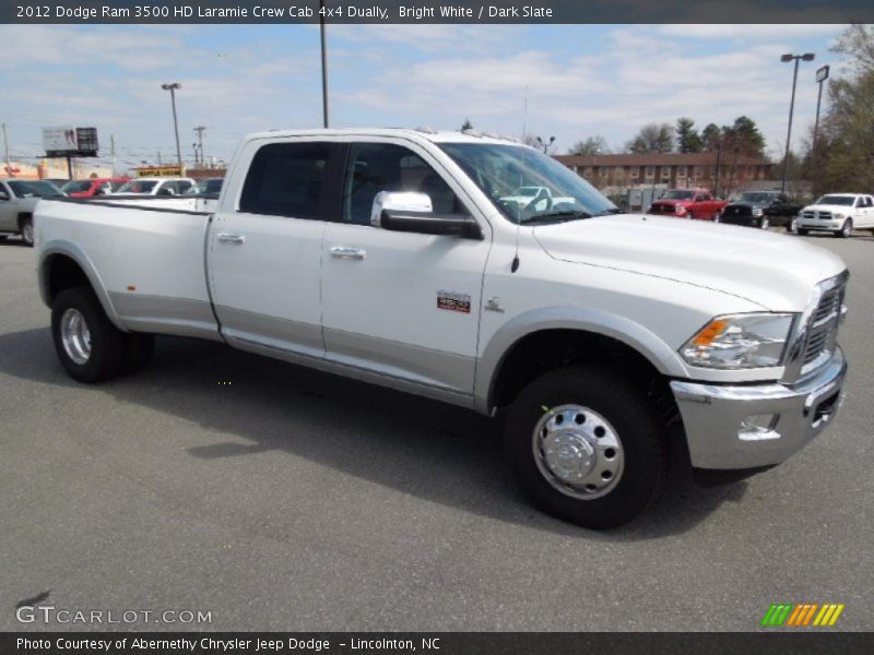 Bright White / Dark Slate 2012 Dodge Ram 3500 HD Laramie Crew Cab 4x4 Dually