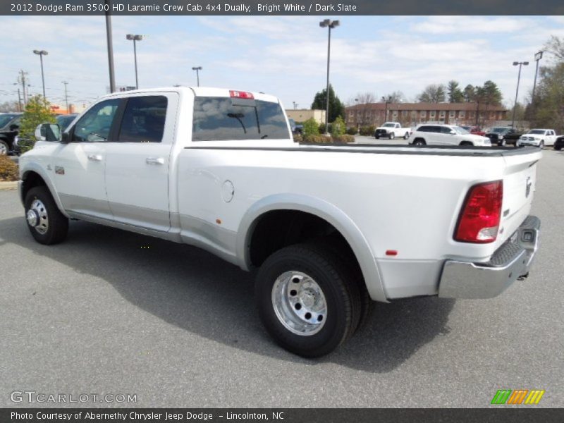 Bright White / Dark Slate 2012 Dodge Ram 3500 HD Laramie Crew Cab 4x4 Dually