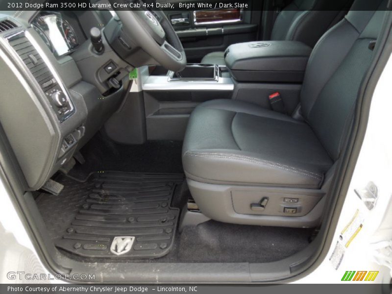 Bright White / Dark Slate 2012 Dodge Ram 3500 HD Laramie Crew Cab 4x4 Dually