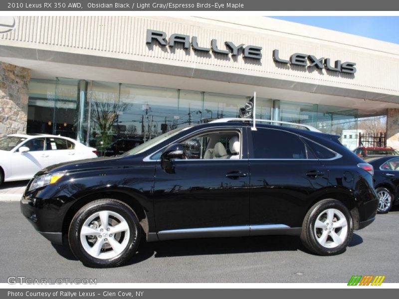 Obsidian Black / Light Gray/Espresso Birds-Eye Maple 2010 Lexus RX 350 AWD