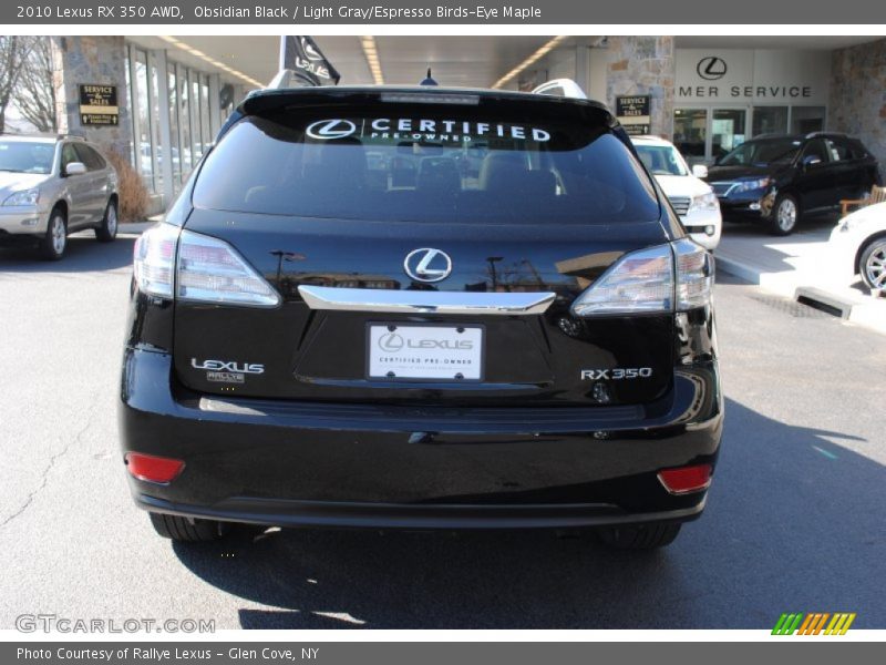 Obsidian Black / Light Gray/Espresso Birds-Eye Maple 2010 Lexus RX 350 AWD