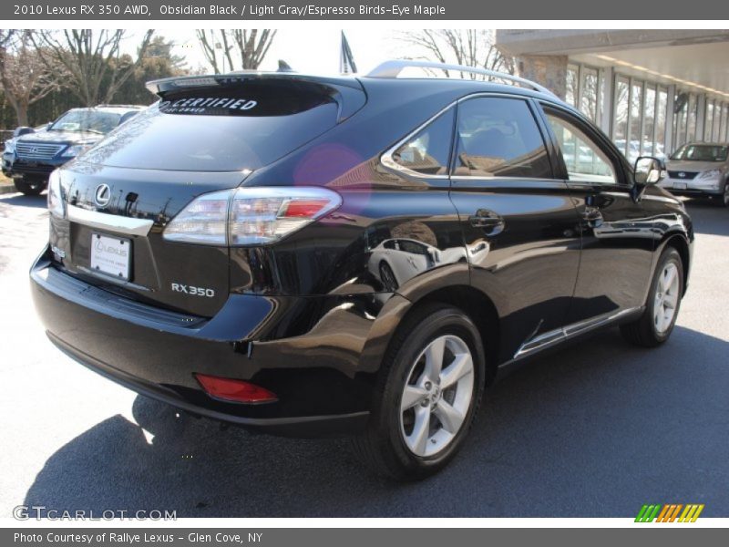 Obsidian Black / Light Gray/Espresso Birds-Eye Maple 2010 Lexus RX 350 AWD