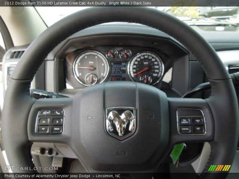 Bright White / Dark Slate 2012 Dodge Ram 3500 HD Laramie Crew Cab 4x4 Dually