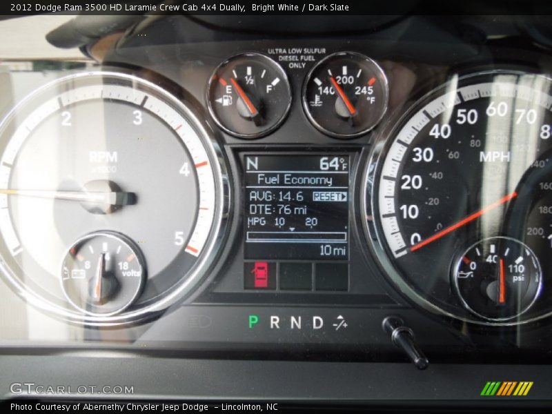 Bright White / Dark Slate 2012 Dodge Ram 3500 HD Laramie Crew Cab 4x4 Dually