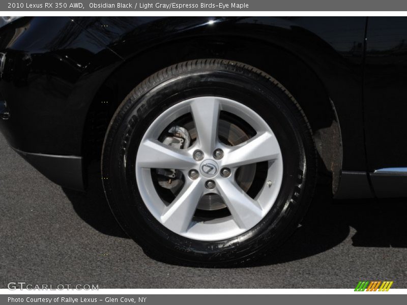 Obsidian Black / Light Gray/Espresso Birds-Eye Maple 2010 Lexus RX 350 AWD