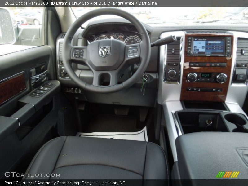 Bright White / Dark Slate 2012 Dodge Ram 3500 HD Laramie Crew Cab 4x4 Dually