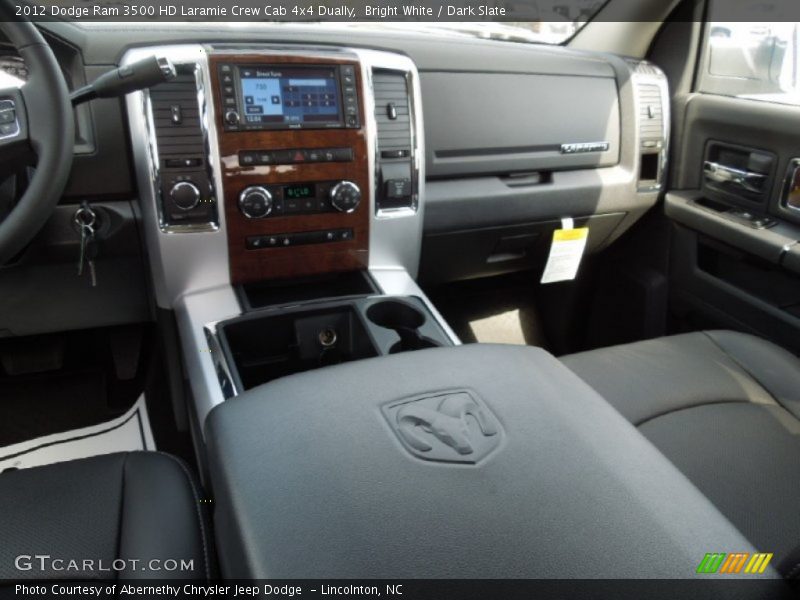 Bright White / Dark Slate 2012 Dodge Ram 3500 HD Laramie Crew Cab 4x4 Dually