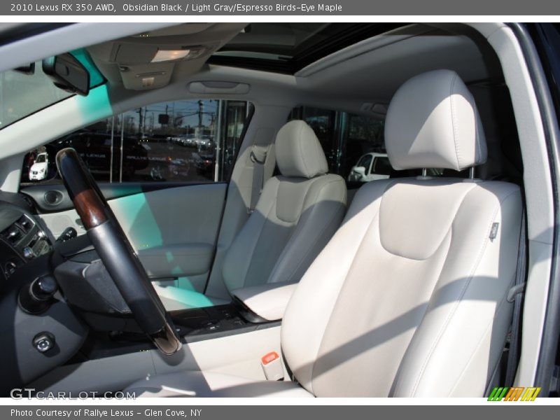 Obsidian Black / Light Gray/Espresso Birds-Eye Maple 2010 Lexus RX 350 AWD