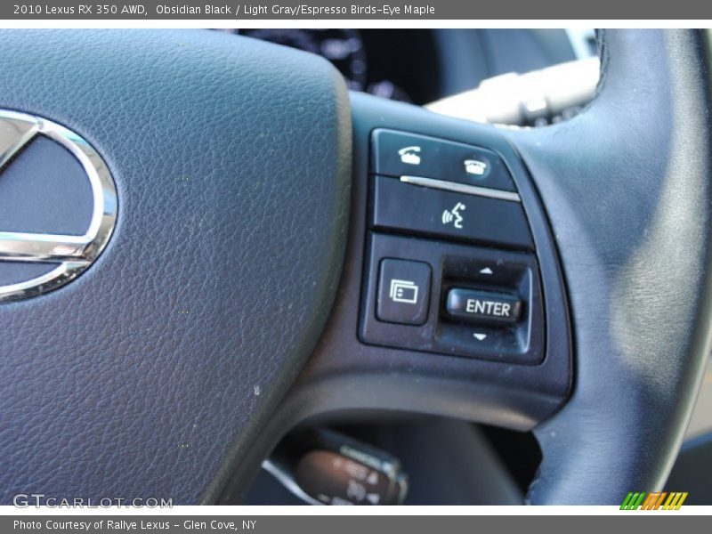 Obsidian Black / Light Gray/Espresso Birds-Eye Maple 2010 Lexus RX 350 AWD