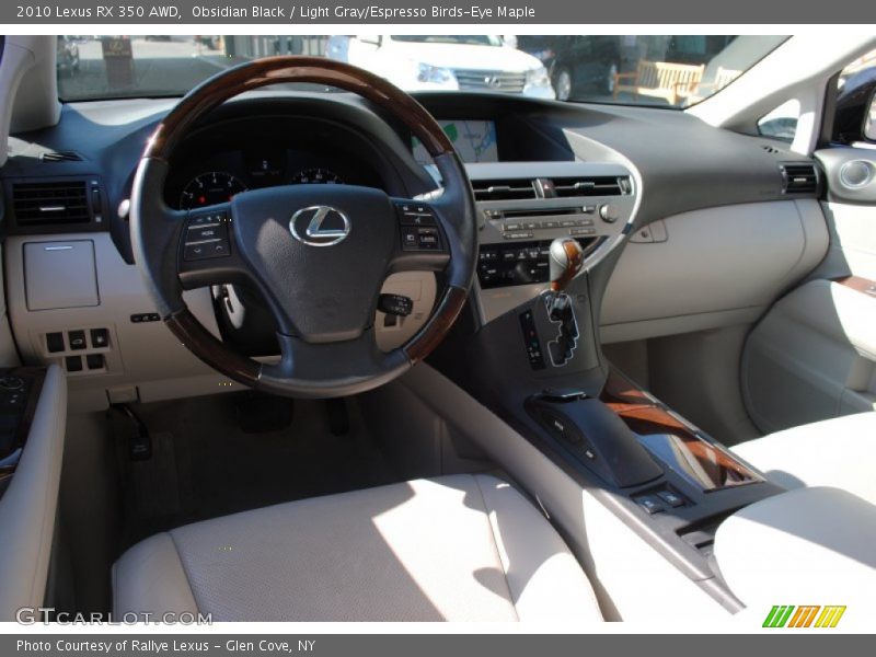 Obsidian Black / Light Gray/Espresso Birds-Eye Maple 2010 Lexus RX 350 AWD